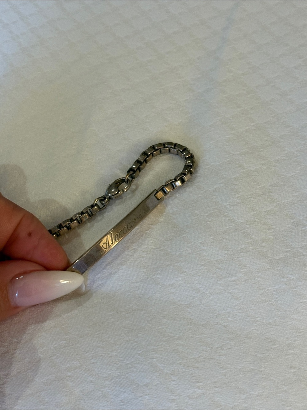 "Alexa" name plate Tiffany & Co bracelet